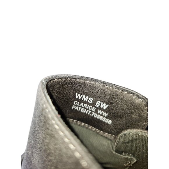 2/$35- Stitch Fix Report Footwear Clarice Heeled Bootie Grey 6 Wide Faux Suede - Picture 7 of 13